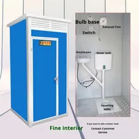 Toilettes publiques métalliques WC avec douche Bidet Toilettes portables extérieures Toilettes mobiles pour événements