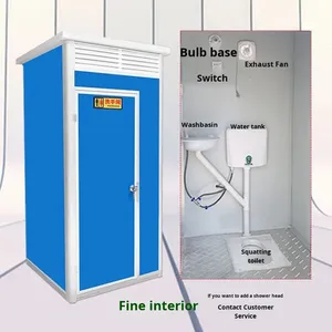 Toilettes publiques métalliques <span class=keywords><strong>WC</strong></span> avec douche Bidet Toilettes portables extérieures Toilettes mobiles pour événements - Product Image 3