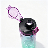 Bouteille d'eau de sport légère en Tritan de 800 ml, avec bouchon rabattable, anti-fuite, sans BPA, portable, pour les voyages et la randonnée