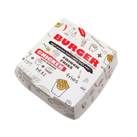 Emballage de hamburger en carton de qualité alimentaire avec logo personnalisé Boîte en papier à emporter pour hamburger recyclable