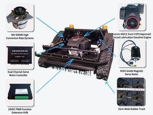 <span class=keywords><strong>Tondeuse</strong></span> industrielle agricole à essence monocylindre télécommandée VTLM800 avec lame à neige et hauteur de coupe réglable de 60 cm - Product Image 4