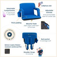 Support de bras réglable chauffant à 3 niveaux Chaise de camping chauffante USB Sièges de stade chauffants pour gradins