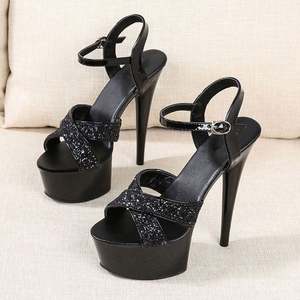 Tacón de cristal transparente Tacón fino Hate Sky Plataforma alta impermeable Zapatos de <span class=keywords><strong>mujer</strong></span> de moda Pole Dance Catwalk Tacones altos - Product Image 2