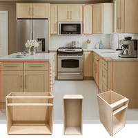 Meuble bas B12 1 porte 1 tiroir, assemblé, écologique, pour cuisine modulaire, rangement moderne sur mesure pour villa