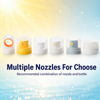 Flacon pulvérisateur aérosol vide de 90 ml avec buse annulaire, en PET, pour brume fine, idéal pour cosmétiques et crèmes solaires - Vente en gros