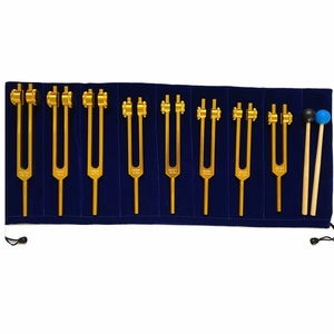 Kit de diapasons chakra 8-en-1 en gros, ensemble de diapasons pondérés pour la thérapie sonore, la méditation, l'équilibrage des chakras et la relaxation - Product Image 1