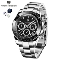 Jam Tangan Pria Pagani Design PD-1644 1644 Stainless Steel Japan Vk63 Quartz Movement Merek Mewah Tahan Air