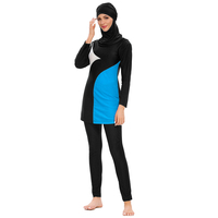 Burkini 3 pièces personnalisé et modeste pour femmes musulmanes, tenue de bain de plage avec pantalon et motif imprimé