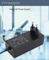Adaptateur secteur médical ignifuge certifié ETL CE CB avec prise UK EU AU US 20V 3.25A DC sortie 2.1mm/2.5mm Plug in Power Supply