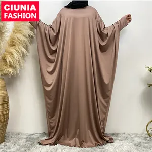 6210 # High quality new design milk silk Muslim clothing fashion Islamic clothing solid Dubai abaya fabric women's dress