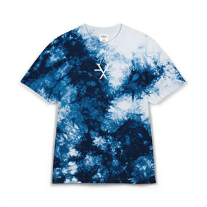 T-shirt oversize con T6X Logo bianco ricamato Tie-Dye - Product Image 3