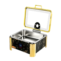Chauffe-Plat Électrique Intelligent YT à Double Chauffage Humide et Sec, en Acier Inoxydable 304, avec Contrôle Numérique, pour Buffet Carré de Mariage