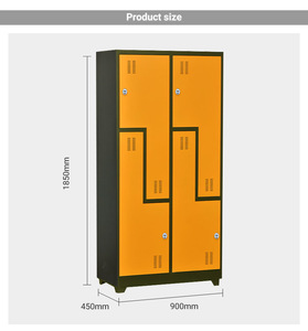 Thể dục thể thao thép phòng tập thể dục tủ khóa với 4 cửa lưu trữ kim loại L <span class=keywords><strong>Z</strong></span> hình tủ quần áo tủ khóa - Product Image 1