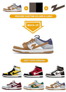 Chaussures blanches en <span class=keywords><strong>cuir</strong></span> véritable de haute qualité, chaussures de skate originales Jordanian. - Product Image 5