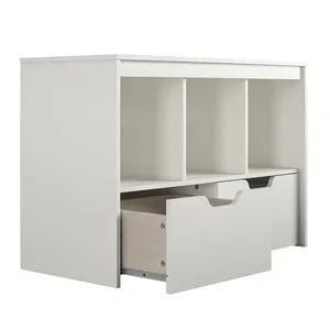 Armoire de rangement de jouets pour enfants avec 2 tiroirs <span class=keywords><strong>à</strong></span> jouets roulants et grande étagère cube de rangement armoire <span class=keywords><strong>à</strong></span> jouets <span class=keywords><strong>bibliothèque</strong></span> pour chambre d'enfants - Product Image 2