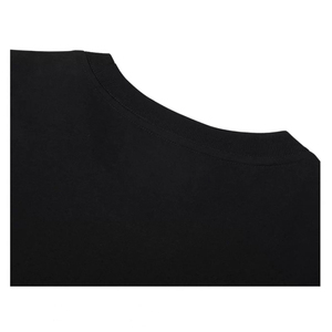 Camiseta Negra Minimalista con Estampado 'Example' para Hombre, Camiseta Casual de Algodón Suave con Cuello Redondo, Corte Holgado, Estilo Urbano para Uso Diario - Product Image 6