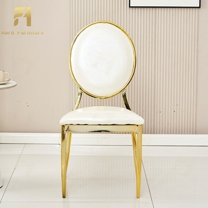 Sedie da pranzo moderne di lusso in metallo dorato eleganti ed eleganti per eventi di matrimonio Hotel scuola o appartamento - Product Image 6