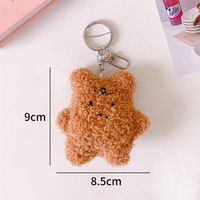 Porte-clés femme en peluche ours, Style japonais, pendentif pour sac d'école, 21131