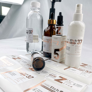 Boîte pliante personnalisée dorée, autocollants argentés étanches en fer froid or rose pour huiles essentielles, sprays et médicaments, étiquettes privées - Product Image 3