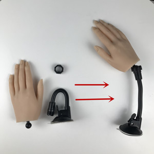 <span class=keywords><strong>Uñas</strong></span> de práctica de la formación de silicona <span class=keywords><strong>realista</strong></span> manicura <span class=keywords><strong>mano</strong></span> falsa - Product Image 6