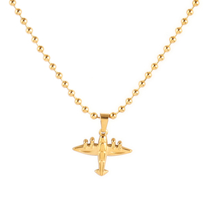 Kalung Liontin Pilot Pesawat Hip Hop Bar Punk <span class=keywords><strong>Rock</strong></span> dari Baja Anti Karat untuk Pria Wanita, Gaya Trendi untuk Hadiah Ulang Tahun - Product Image 3