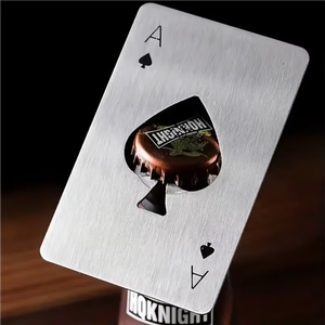 1pc Poker Shaped Steel <b>Beer</b> <b>Bottle</b> Opener, Outdoor Concealed Poker For Throwing Practice - Product Image 4