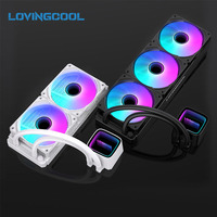 Refroidisseur liquide LOVINGCOOL 360 mm pour processeur, radiateur de refroidissement à eau, plaque froide en cuivre, ventilateur ARGB, compatible Intel LGA1700 AMD AM5, expédition immédiate en stock