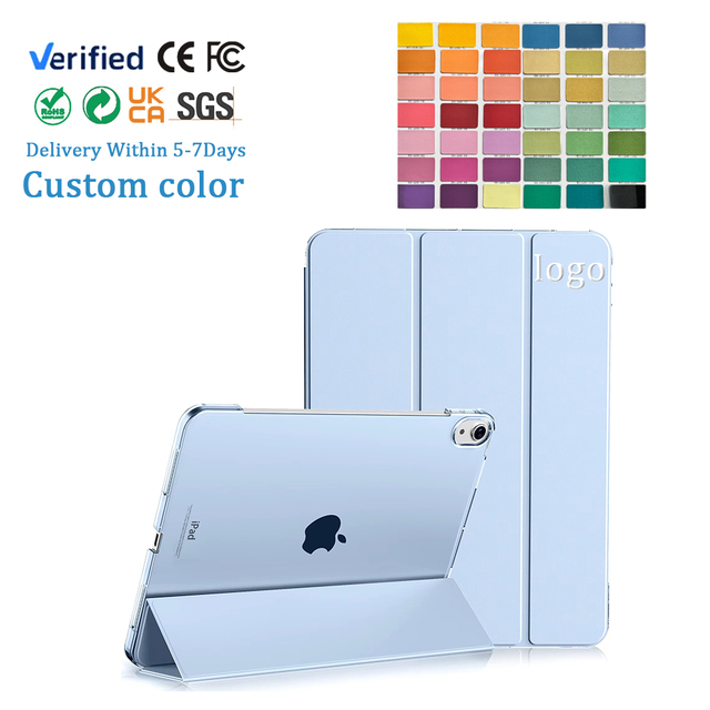Smart Slim Case for iPad 10th Generation 10.9 Inch Hard PC Folio Light Weight Waterproof Tablet Protective Case PU Material