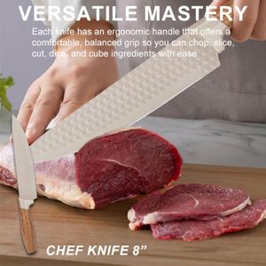 Wholesale Universal Slicing <b>Knife</b> Kitchen Scissors <b>Set</b> High Carbon Stainless Steel <b>Sharp</b> Blade Utility Chef's <b>Knives</b> with Holder - Product Image 3