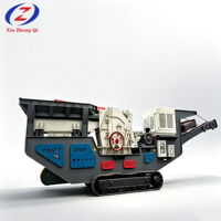 Petit concasseur de pierres mobile 5-50t/h, compact, portable, alimenté par un moteur, pour les petites entreprises de travaux de carrière, garantie 1,5 an