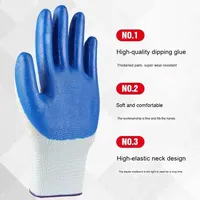 Gants de sécurité en nitrile texturé durables pour travaux de chantier, respirants, confortables, imperméables et résistants aux huiles