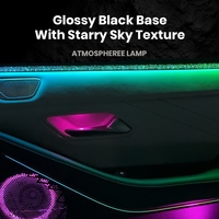 Luz LED para Auto con Textura de Fibra de Carbono Rhythm, Sincronización Musical RGB, Lámpara Ambiental Interior de 18 Colores, Decoración Premium para Auto con Bluetooth