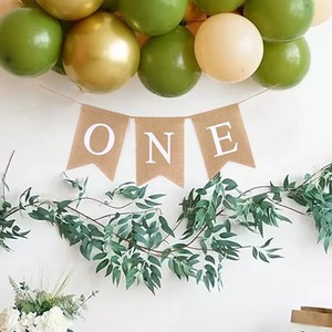 Guirnalda de arpillera para silla de primer cumpleaños de bebé, cartel de UN AÑO, decoración para fiesta de cumpleaños de niño o niña, recuerdos, accesorios para fotos - Product Image 5