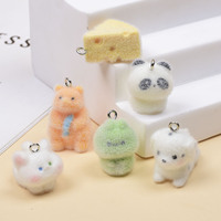 Pendentifs en peluche et résine pour animaux de compagnie, série chiens de dessin animé, pour coques de téléphone, breloques de sac, accessoires de décoration à suspendre DIY, petits jouets pour animaux