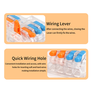 ตัวเชื่อมต่อสายไฟแบบใสขนาดเล็ก DIY GO สำหรับงานเดินสายไฟฟ้าแบบเร็ว ตัวแยกสายไฟอเนกประสงค์ขนาดกะทัดรัด ตัวเชื่อมต่อแบบกดเข้า สำหรับใช้ในบ้าน - Product Image 4
