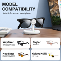 Station de charge compatible avec les lunettes Meta Ray-Ban et Oakley Wayfarer. Lunettes non incluses