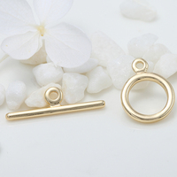 Vente en gros de fermoirs en laiton plaqué or 14 carats, boucles OT pour la fabrication de bijoux DIY, adaptés à la fabrication de bracelets et de colliers, accessoires