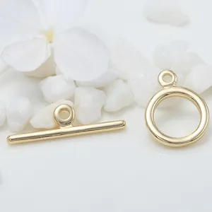 Factory Wholesale 14K Gold Plated Jewelry Toggle Clasp for Bracelet Necklace Making