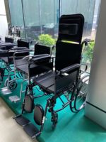 Médical Pliable En Acier Inoxydable Chromé Désactiver Personnes Âgées Mobile Toilette Mobile Transfert Ascenseur Commode Chaise Avec Roulette