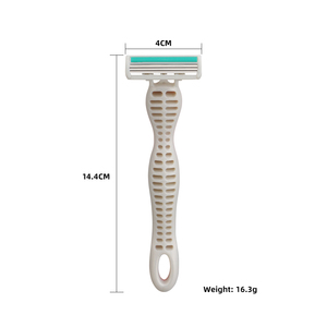 <span class=keywords><strong>Rasoio</strong></span> Usa e Getta a Tre Lame con Manico in Gomma Personalizzato <span class=keywords><strong>per</strong></span> Uomo e Donna - Product Image 3