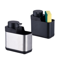Organisateur d'évier de cuisine en acier inoxydable Caddy Distributeur de savon de cuisine Caddy