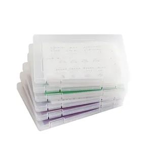 Boîte de rangement de fichiers A5 portable en plastique transparent multifonctionnel pour papier à lettres 5.83 "x 8.27".