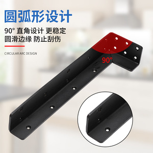 Soporte de pared en forma de L, resistente, de acero laminado en frío, soporte flotante oculto para gabinete, estante de TV, tocador de baño - Product Image 1