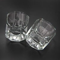 Petite coupe en cristal octogonale découverte en gros, clou en cristal transformé en tasse de mélange de liquide spécial
