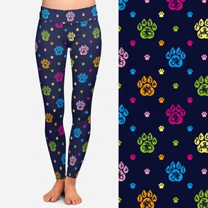 Empreinte de patte Sexy Ass Imprimé Dames Legging 92% Polyester 8% Spandex Beurre Doux Sublimation Leggings pour Femmes - Product Image 5