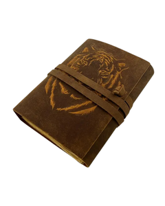 Tiger Embossed Leather Journal Handmade Vintage <b>Notebook</b> with <b>Blank</b> Pages for Writing Drawing Sketching Diary Travel Gift - Product Image 5
