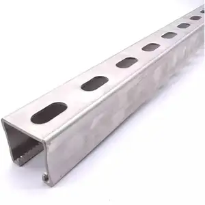 China supplier wholesale seismic stabilizer bracket C profile steel Cold Formed Galvanized galvalume slotted strut C Channel