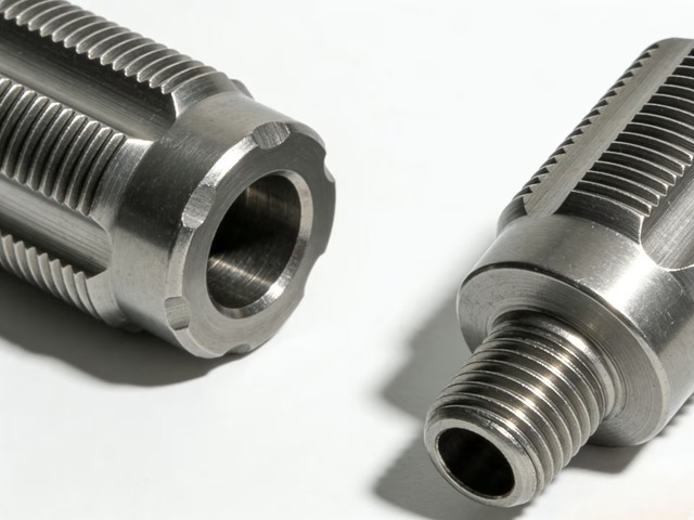 Custom CNC Machined Stainless Steel Adapter Connector with Male and Female Threads