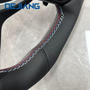 Volant sport en cuir à fond plat avec garniture noire pour <span class=keywords><strong>BMW</strong></span> F10 E70 <span class=keywords><strong>E80</strong></span> E91 E71 E82 E88 E89 E93 X1 X5 X6 - Product Image 4