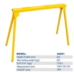 26601 folding bamboo table top saw horses Steel sawhorse